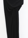 OUDE WAAG 25 autumn and winter printed draped knitted ribbed skirt OW-OW-25AW-SK03T2BL900-HEI black